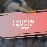 How I Made the Most of Sunset